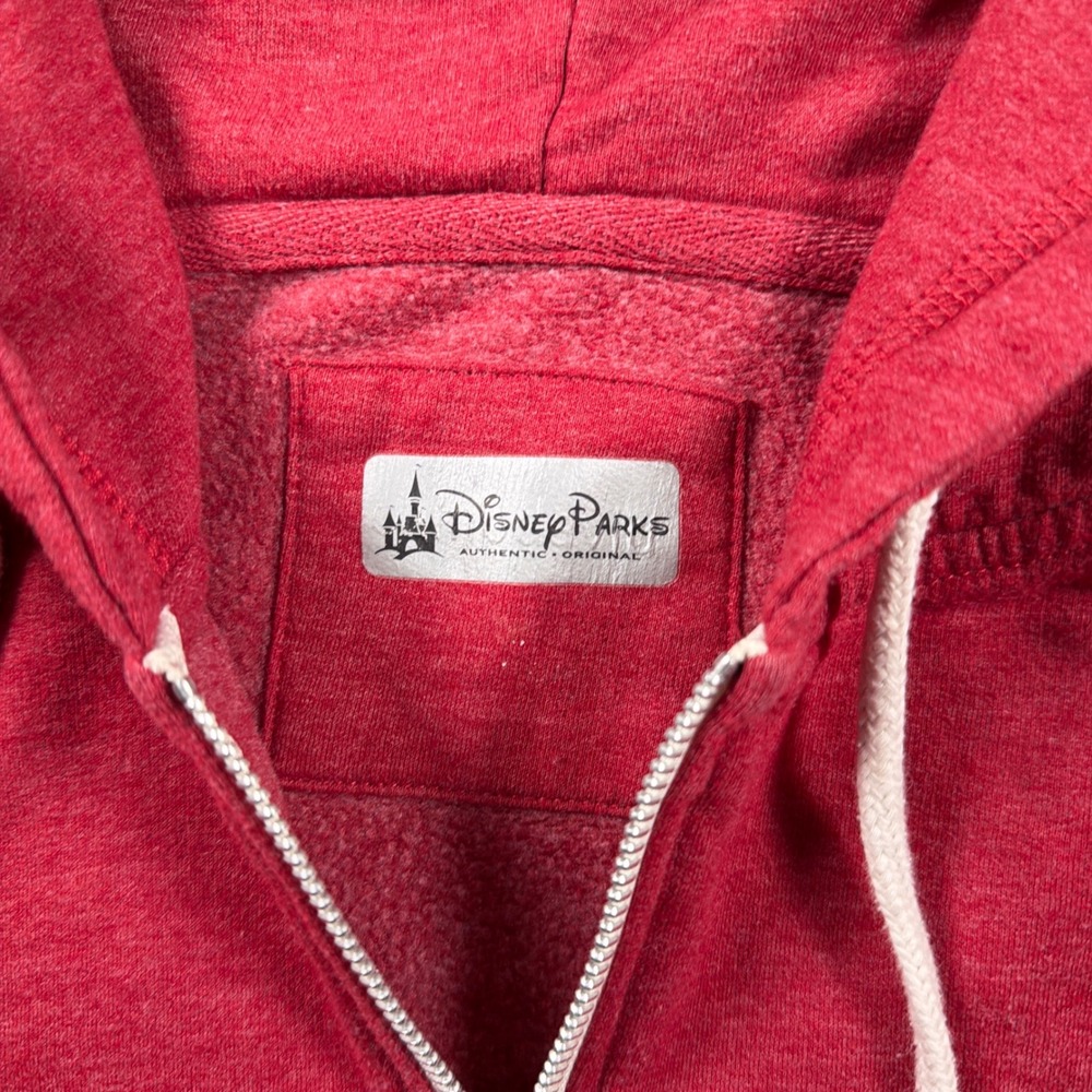 Disney Parks Red Car Trolley Hoodie Mens Medium Mickey Mouse Zip Up Buena Vista - Picture 4 of 13